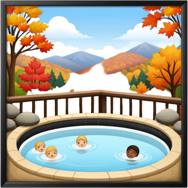 Fall spa day scenery  emoji