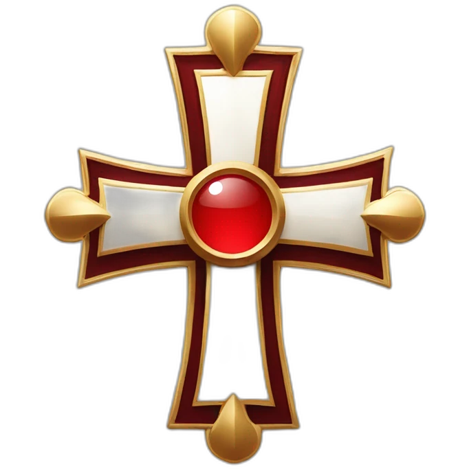Cross of the Order of the Holy Sepulchre un red with little cross in emoji