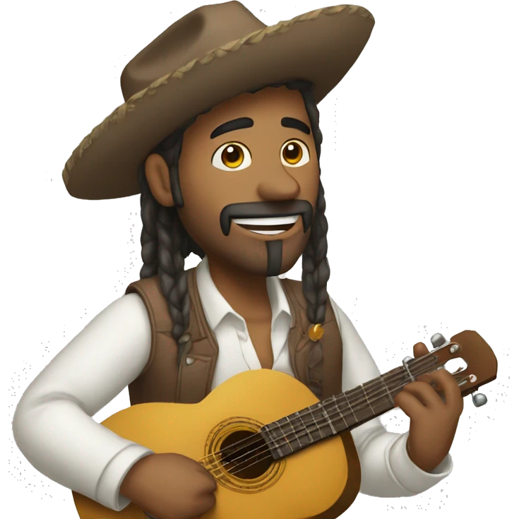 Hombre dreds Tocando cavaquinho emoji