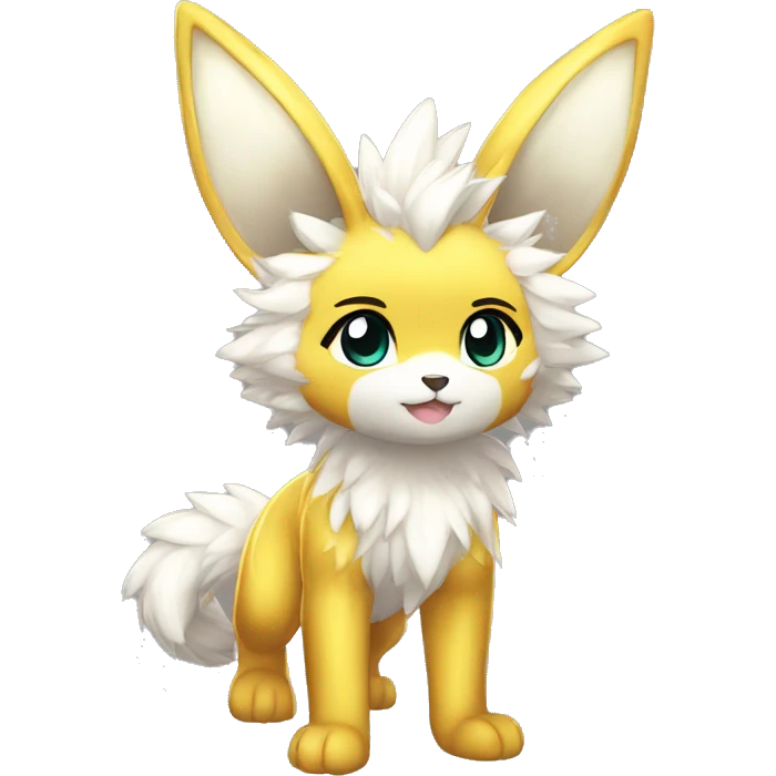 shiny anthro sparkle-furry fur-sona chibi-style Fakémon-hybrid full body emoji