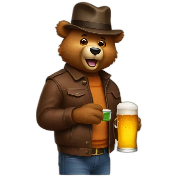 Freddy fasebear drink beer emoji