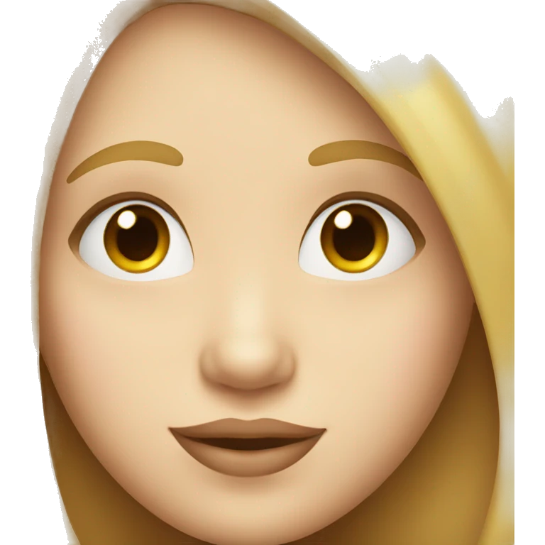 smiling girl with long hair and plump lips emoji