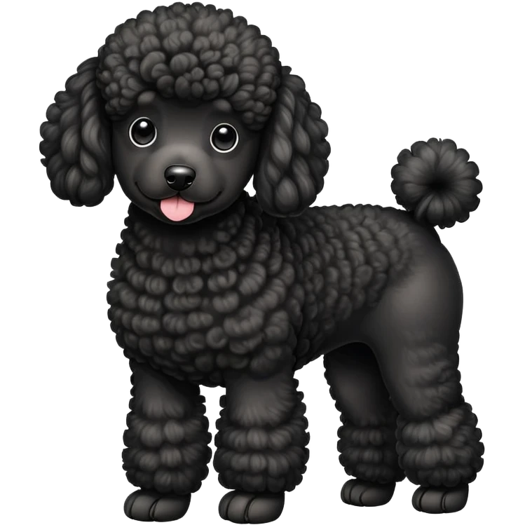 black french poodle dog emoji