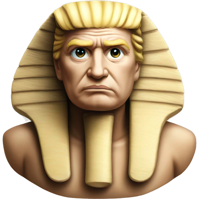 Donald trump head as a sphinx emoji