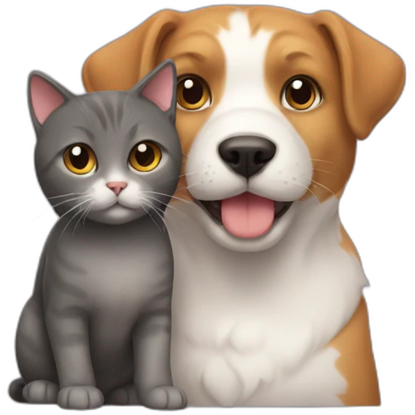 cat with dog emoji