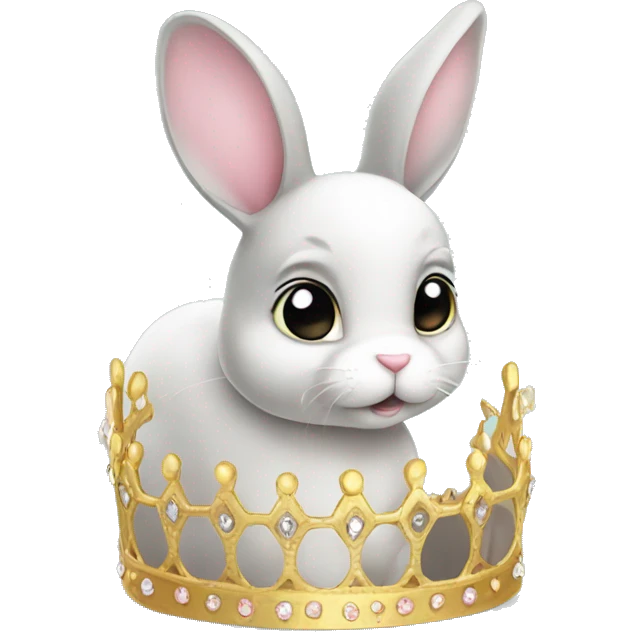 Cute Bunny with tiara  emoji