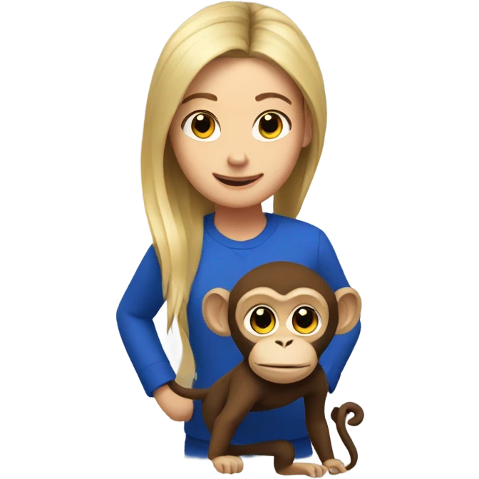 Chelsea with a monkey emoji