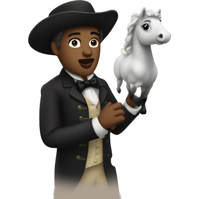 opera singer with a colt emoji