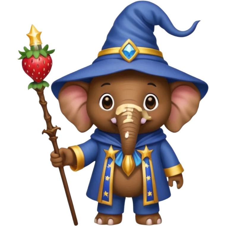 Elephant strawberry wizard emoji