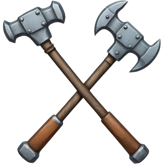 Crossed shipyard hammers emoji