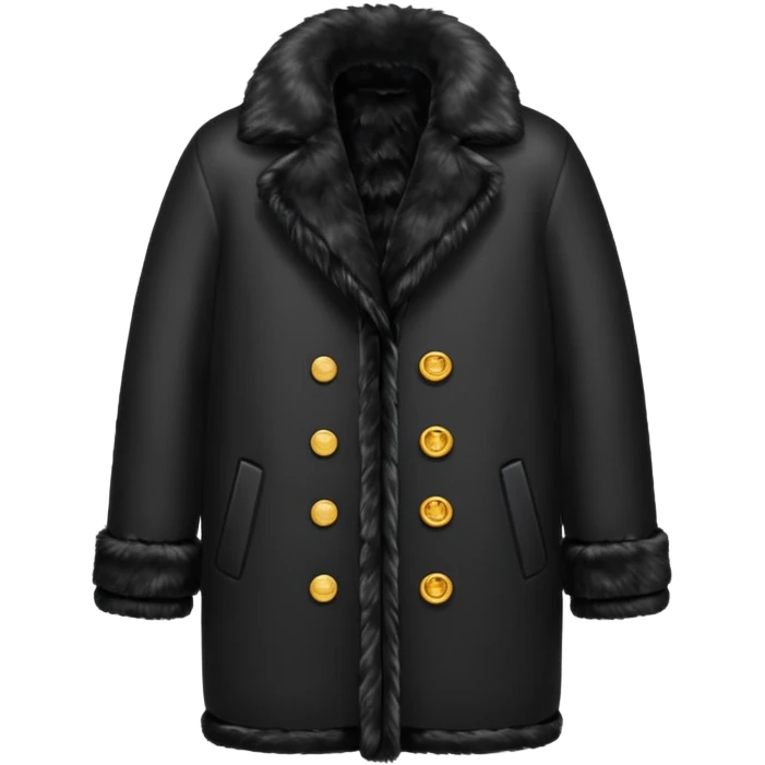 black fur coat emoji