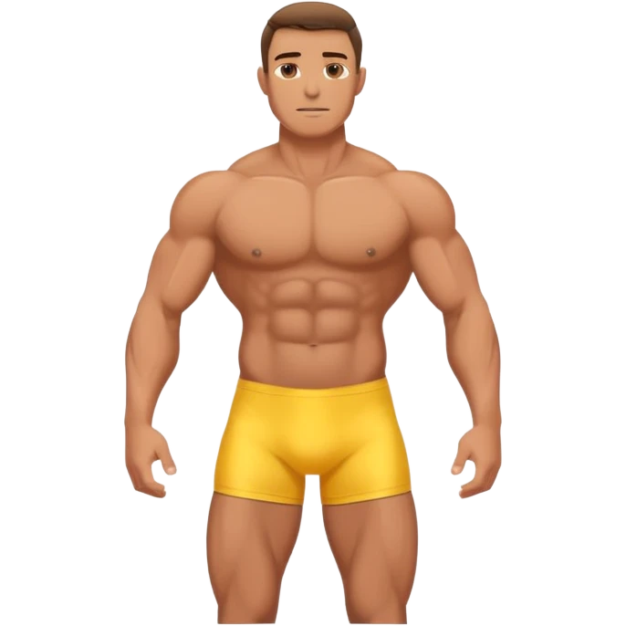 Big Muscle man in tigh swimsuit  emoji