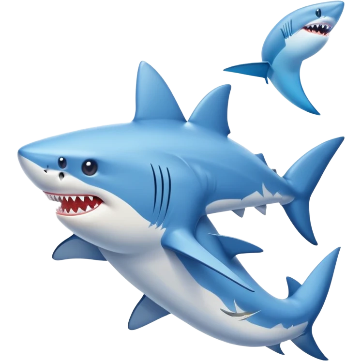 Shark with blue nike shoes emoji