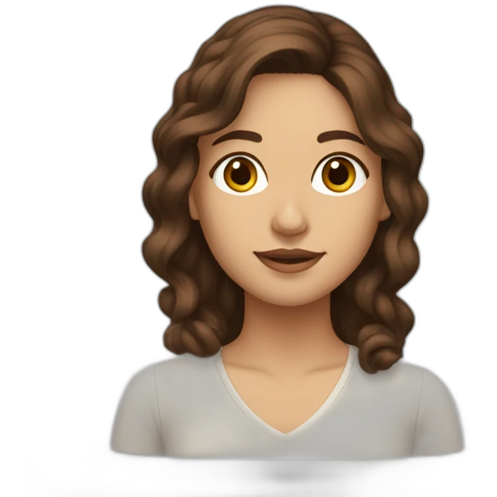 viana toorajmehr with brownhair emoji