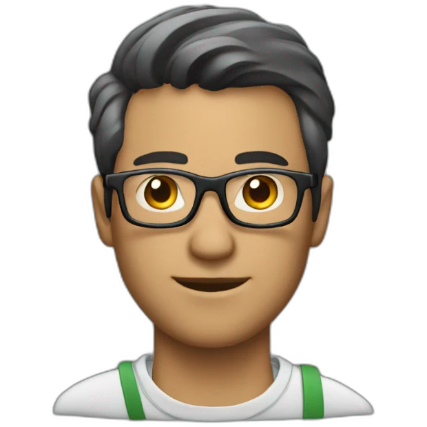 generate a man with glasses working in a computer emoji