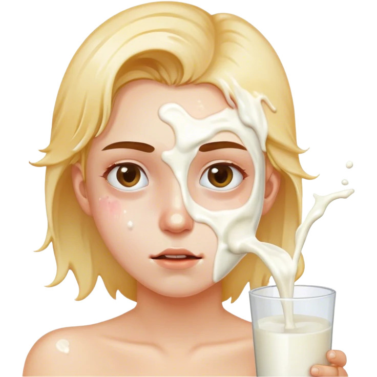 person with milk splattered on their face emoji