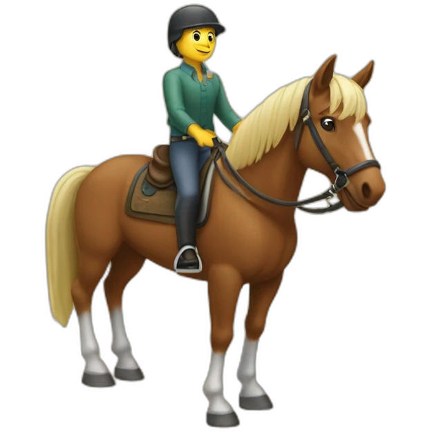 anguille sur un poney emoji