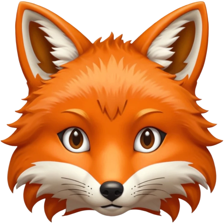 fox only face lowing solid [color] pupils, no iris emoji