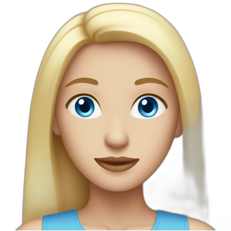 Woman with blue eyes emoji