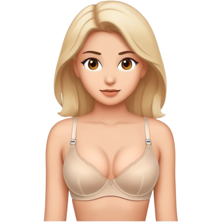 Woman with bra emoji