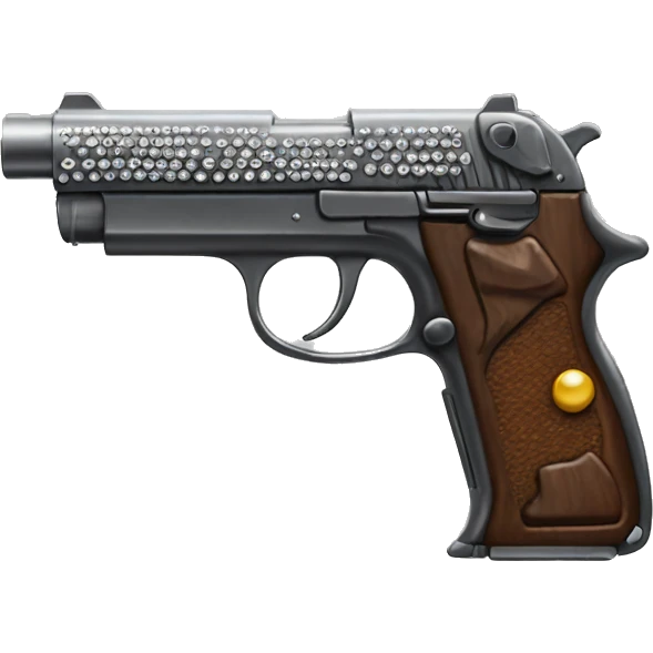 a badazzled out gun emoji