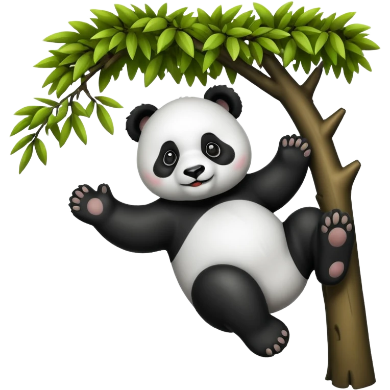 Panda Panda falls from the tree  emoji