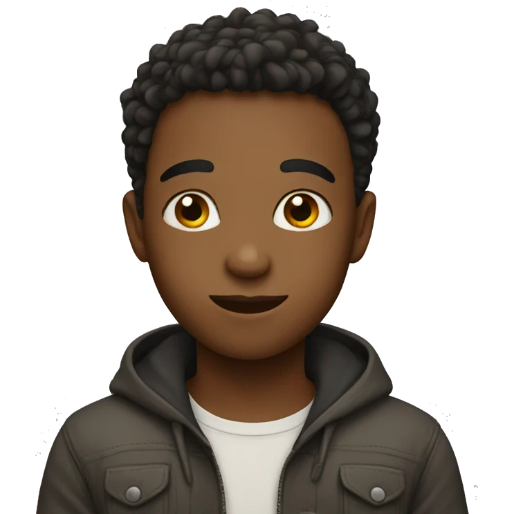 boy with love emoji