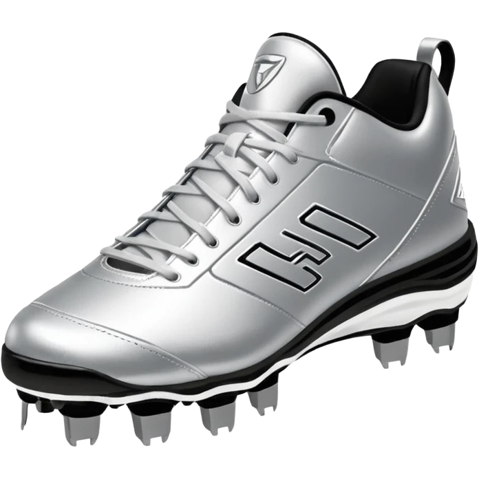 Silver Women's Elite Metal Softball Cleats with Pitching Toe emoji