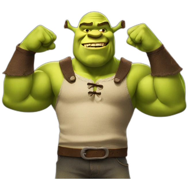 shrek flexing emoji