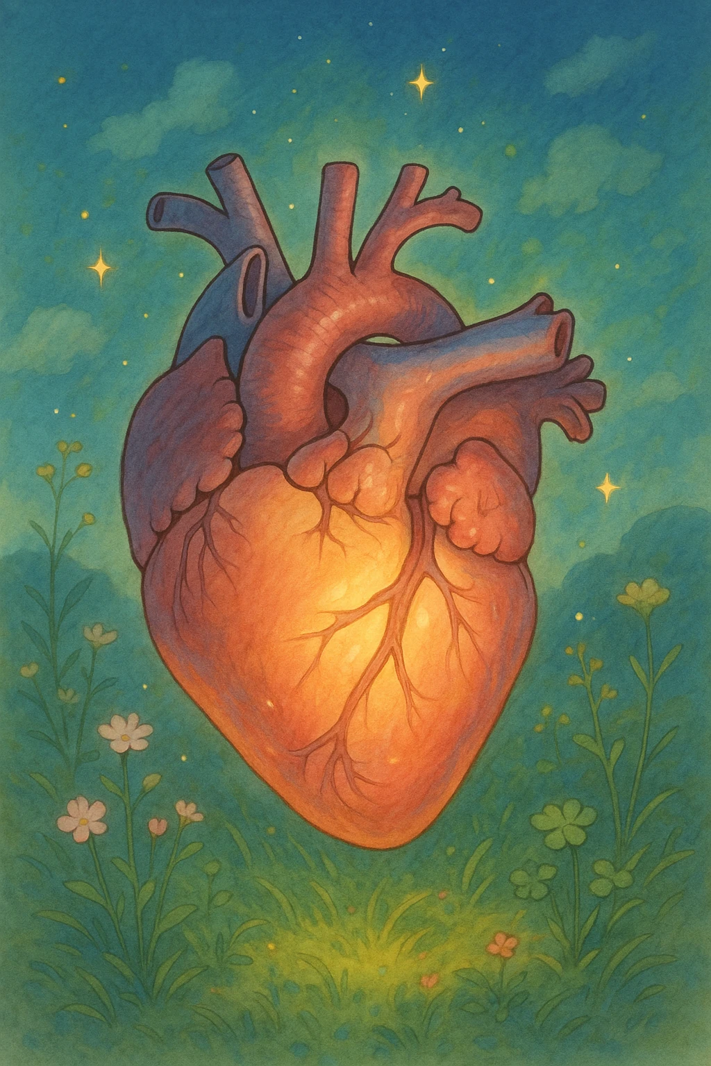 anatomically correct human heart emoji