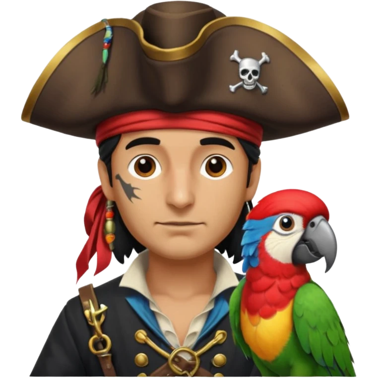 pirate and parrot emoji