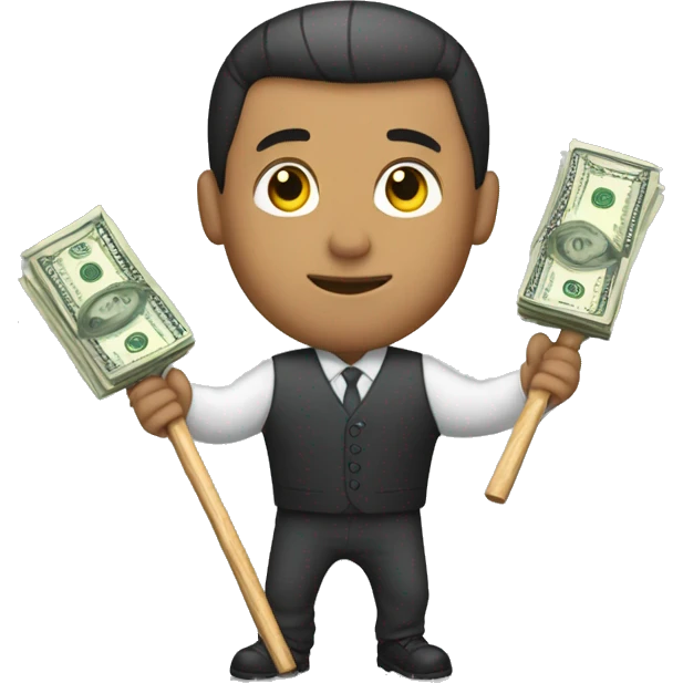 Ronaldo holding sticks of money emoji
