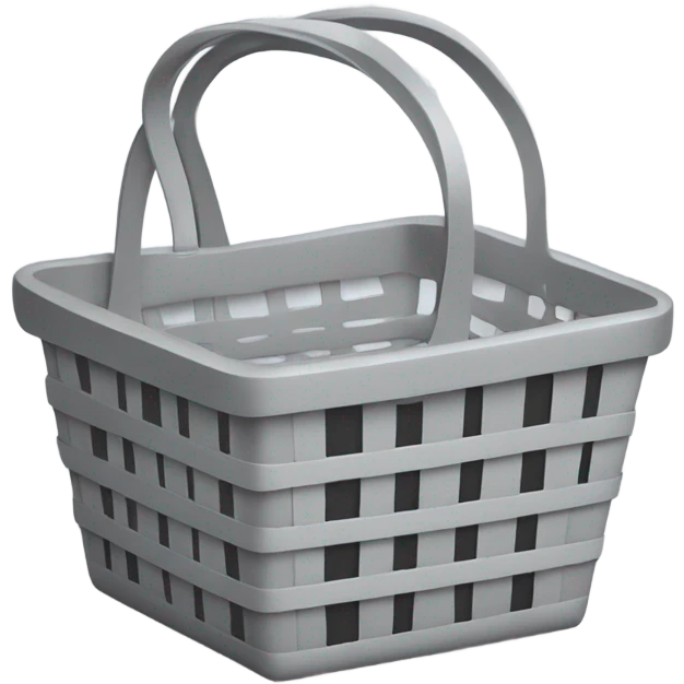 Gray shopping basket emoji