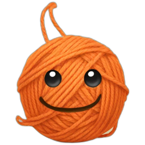 orange ball of yarn emoji