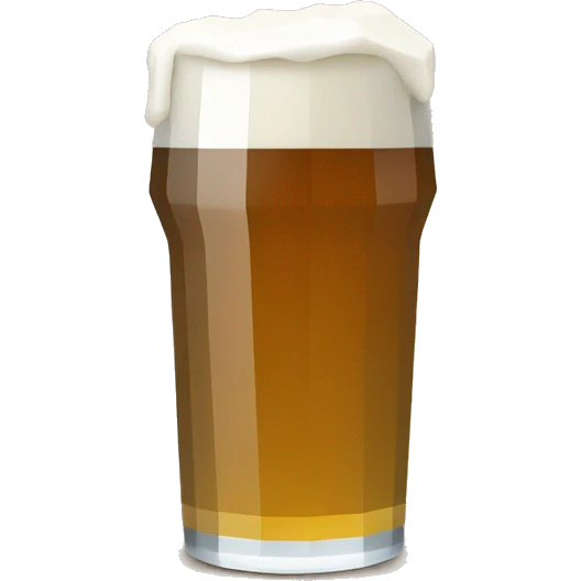 a single minimal low poly beer pint emoji
