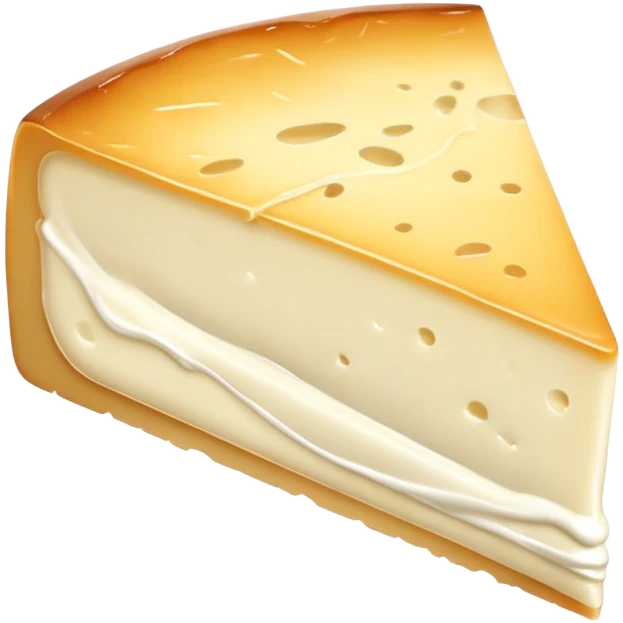 cinematic-realistic-brie-cheese-emoji,-featuring-a-creamy gooey center,-soft-ripened-cheese-with-a-delicate white rind-rendered-with-lifelike-detail-and-inviting,-natural-lightingwith a slide showing the gooey center emoji