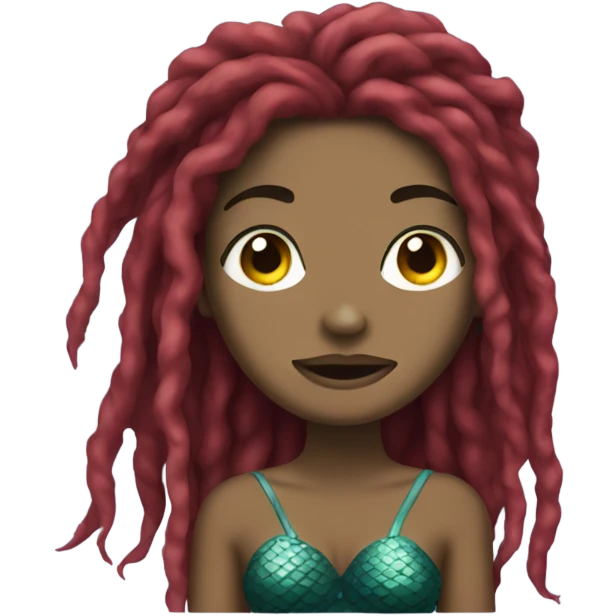 Little mermaid with dreads emoji
