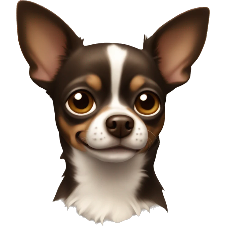 dark brown and tan chihuahua emoji