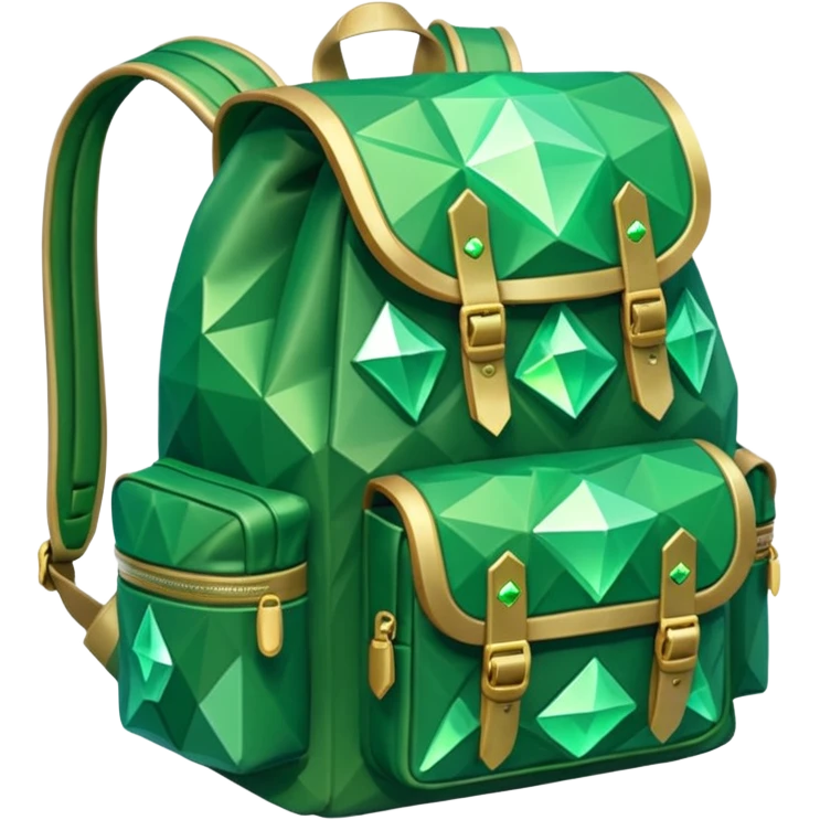 fantasy green magic backpack emoji low poly

































 emoji