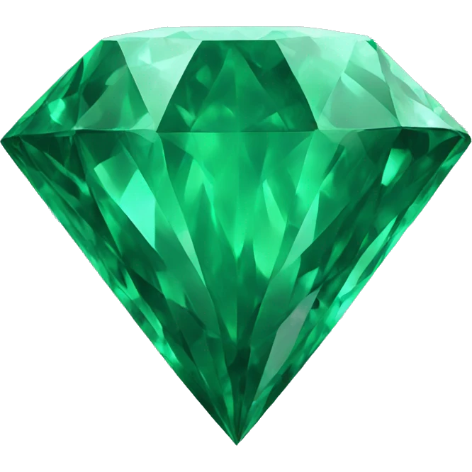 Green 3D Diamond emoji