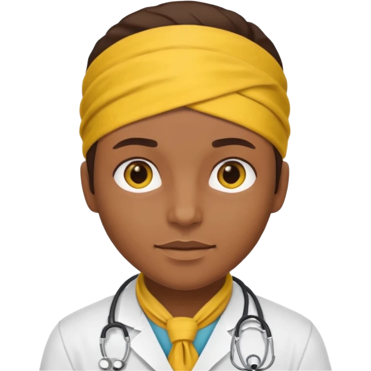 doctor with yellow bandanna emoji
