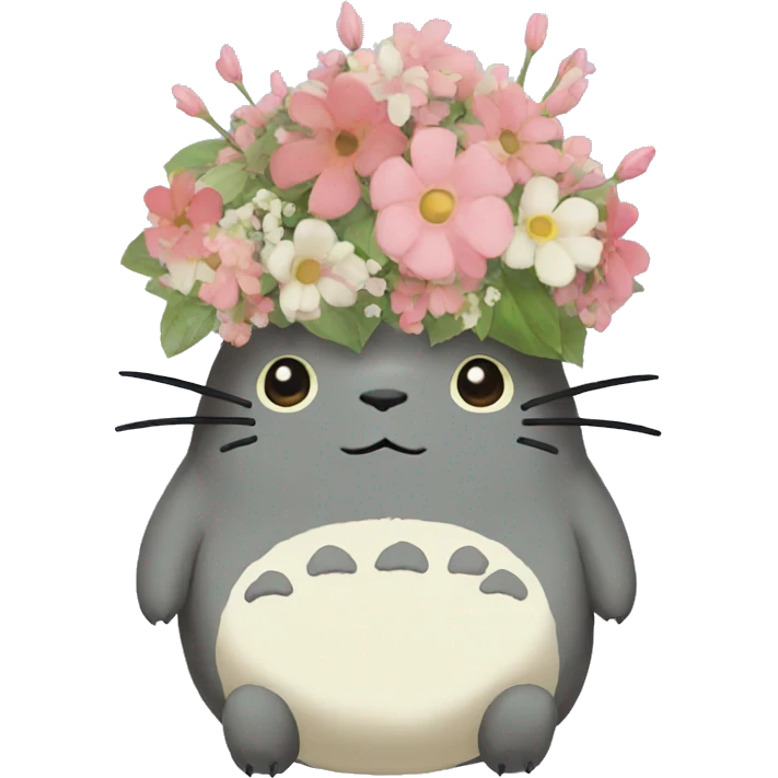 totoro flower crown emoji