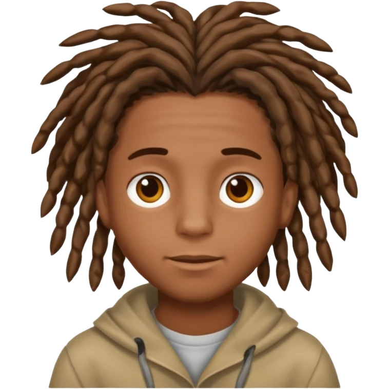 Boy with a locs hair on face  emoji