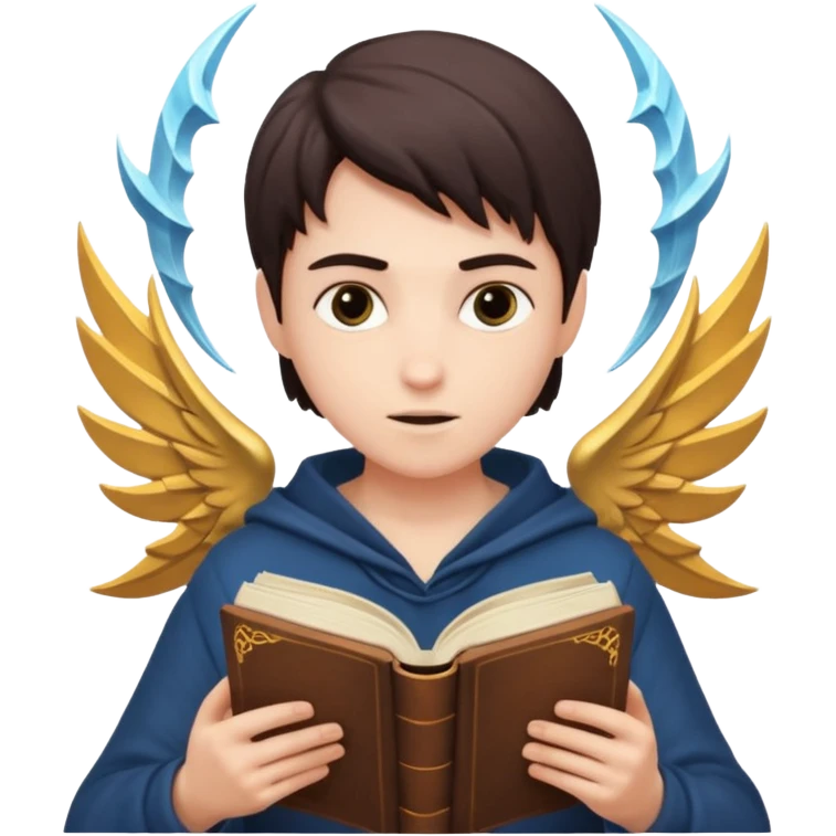 Reading fantasy novels with action emoji