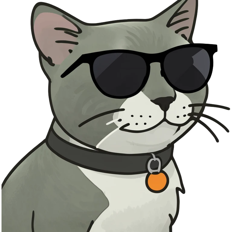 Cat with sunglasses emoji