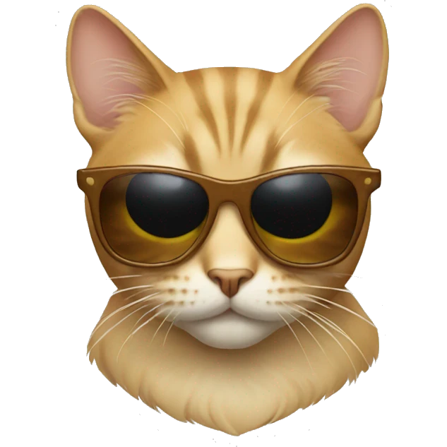 Cat with sunglasses emoji