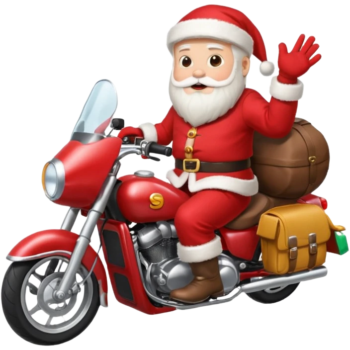 Santa on a motorcycle emoji