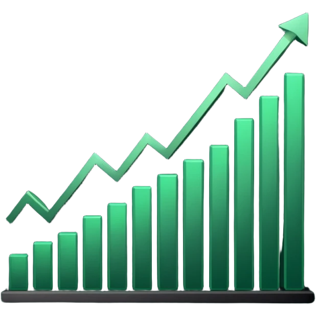 dark green growth graph emoji
