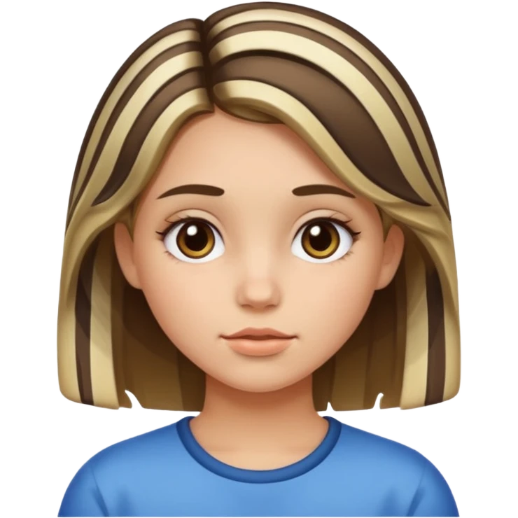 Girl with chunky highlights emoji