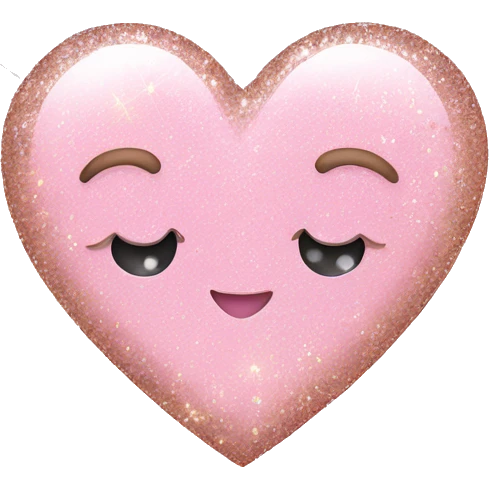 Light pink Heart with Glitter emoji